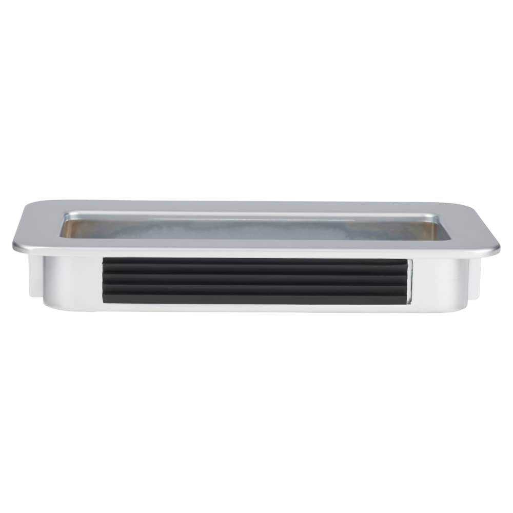 Altro Rectangular Flush Recessed Sliding Door Cabinet Pull Handle - 110 x 56mm - Satin Chrome