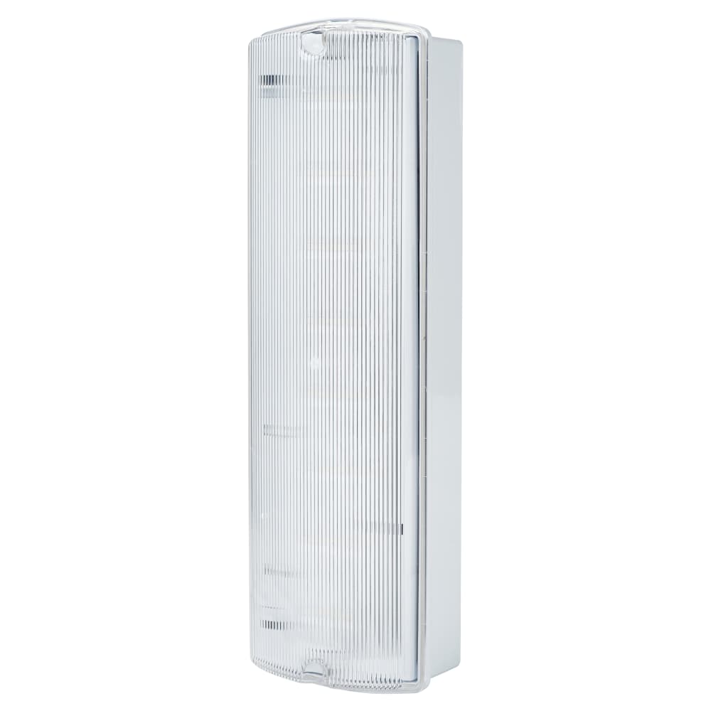 Integral LED 5W LED Bulkhead Light with Emergency - IP65 - 4000K Cool White - White