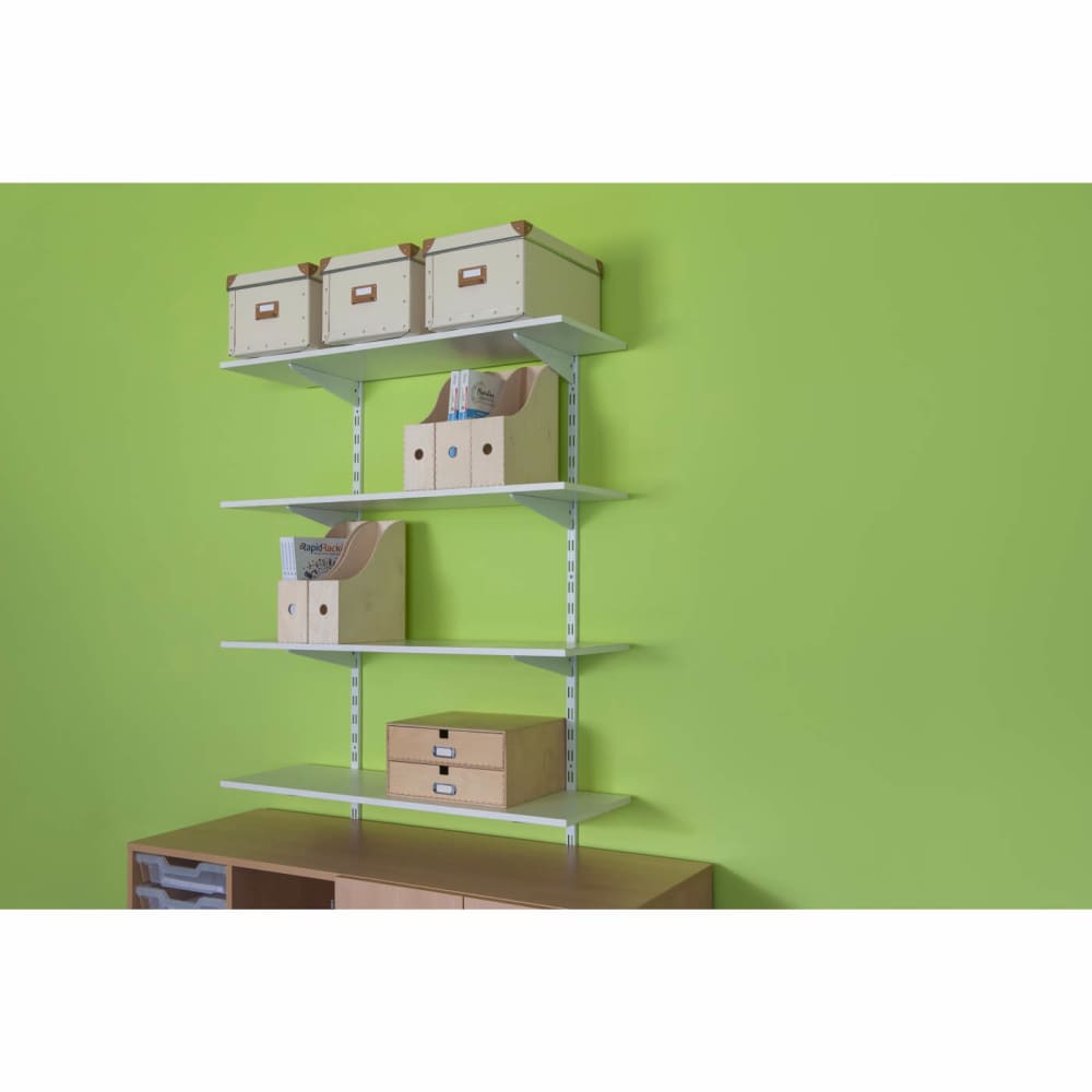 Altro Twin Slot Shelf Wall Upright - 500mm Length - White