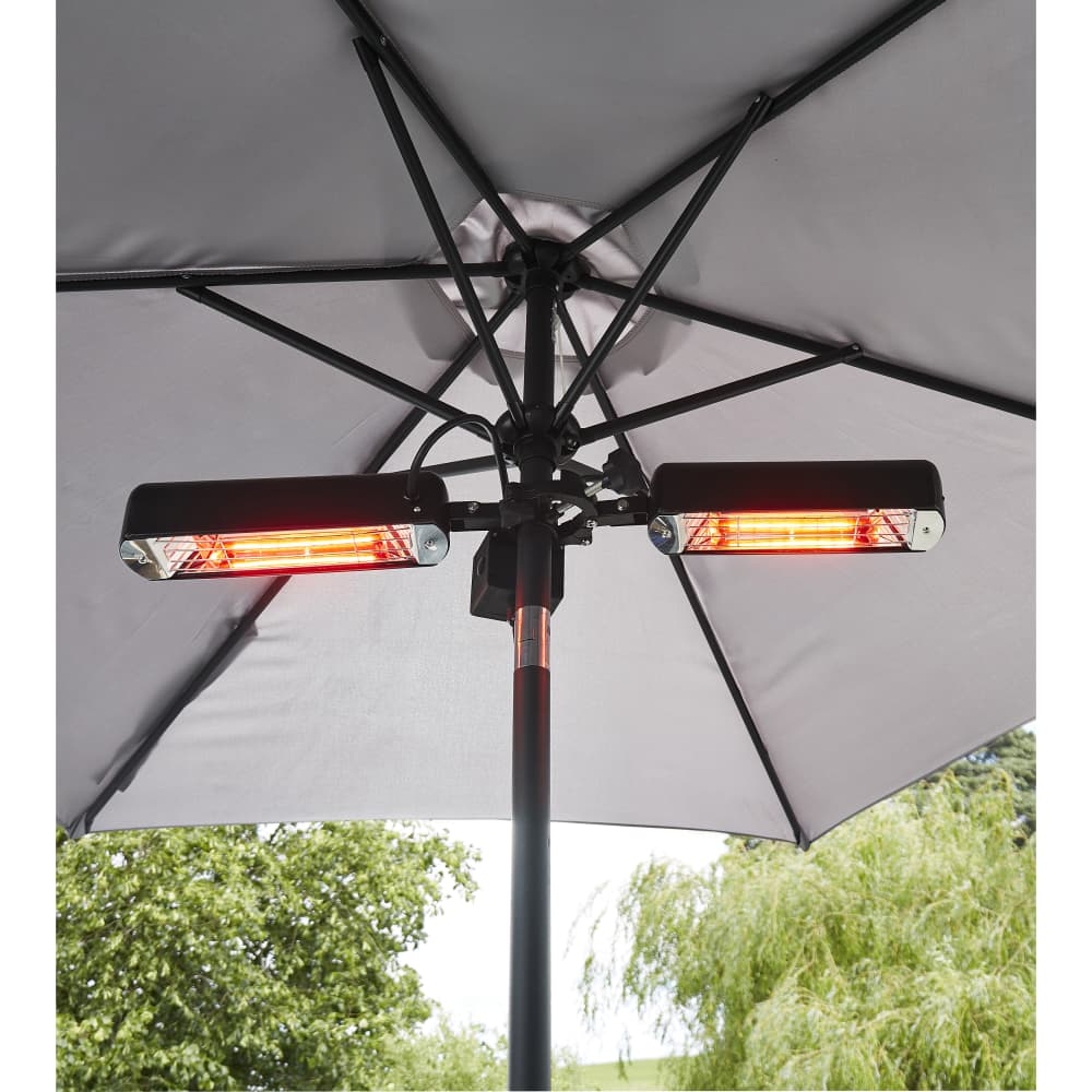 Forum Zink Topaz IPX3 2 x 800W Parasol Heater - 1600W