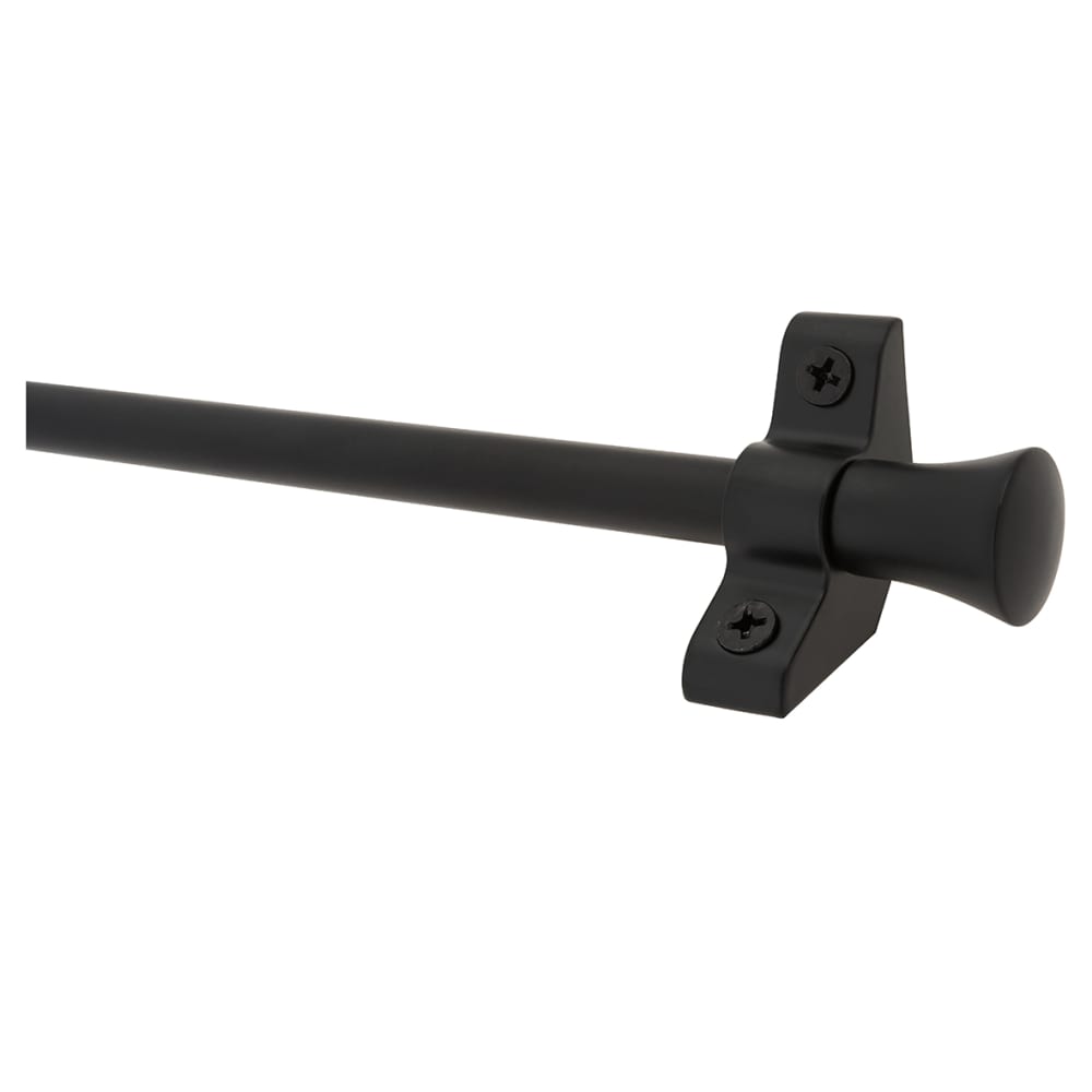 Altro Stair Rod with Fluted Finials - 900mm Length - Matt Black