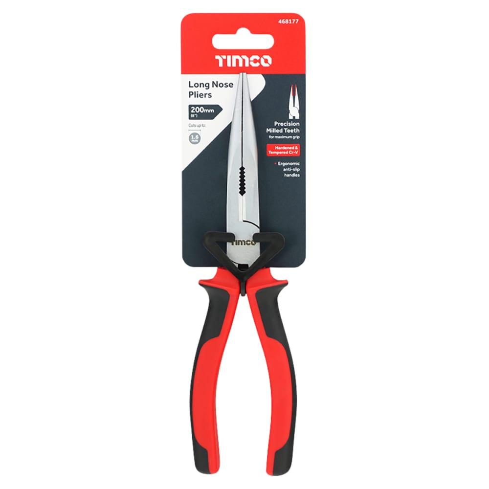TIMCO 8"/ 200mm Long Nose Pliers