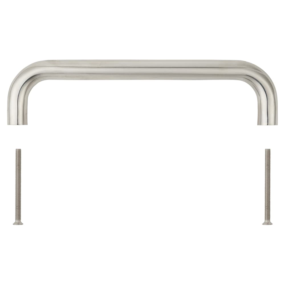 Altro 19mm D-Bar Door Pull Handle - Bolt Fix - 229mm Centres - Polished Stainless Steel