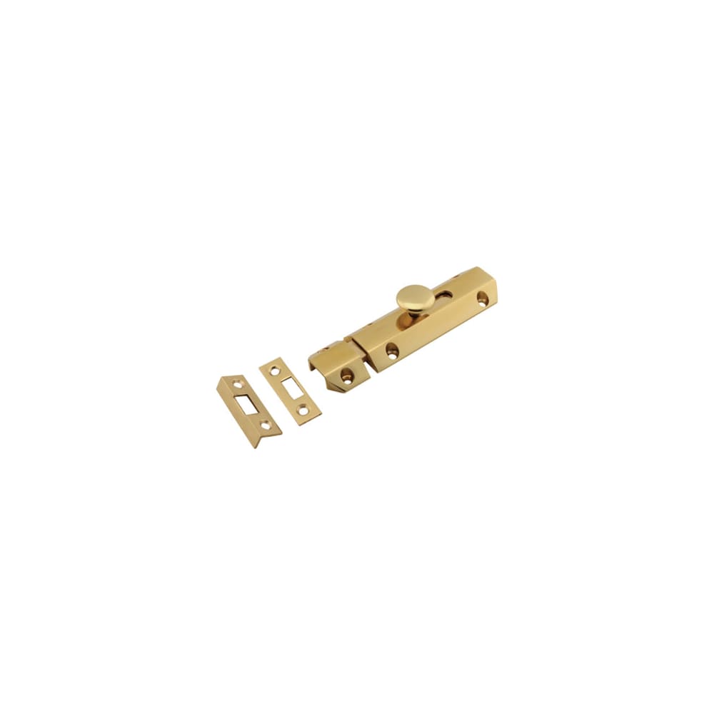 Carlisle Brass French Door Bolt/Flat Section Bolt - 202 x 36mm - Polished Brass