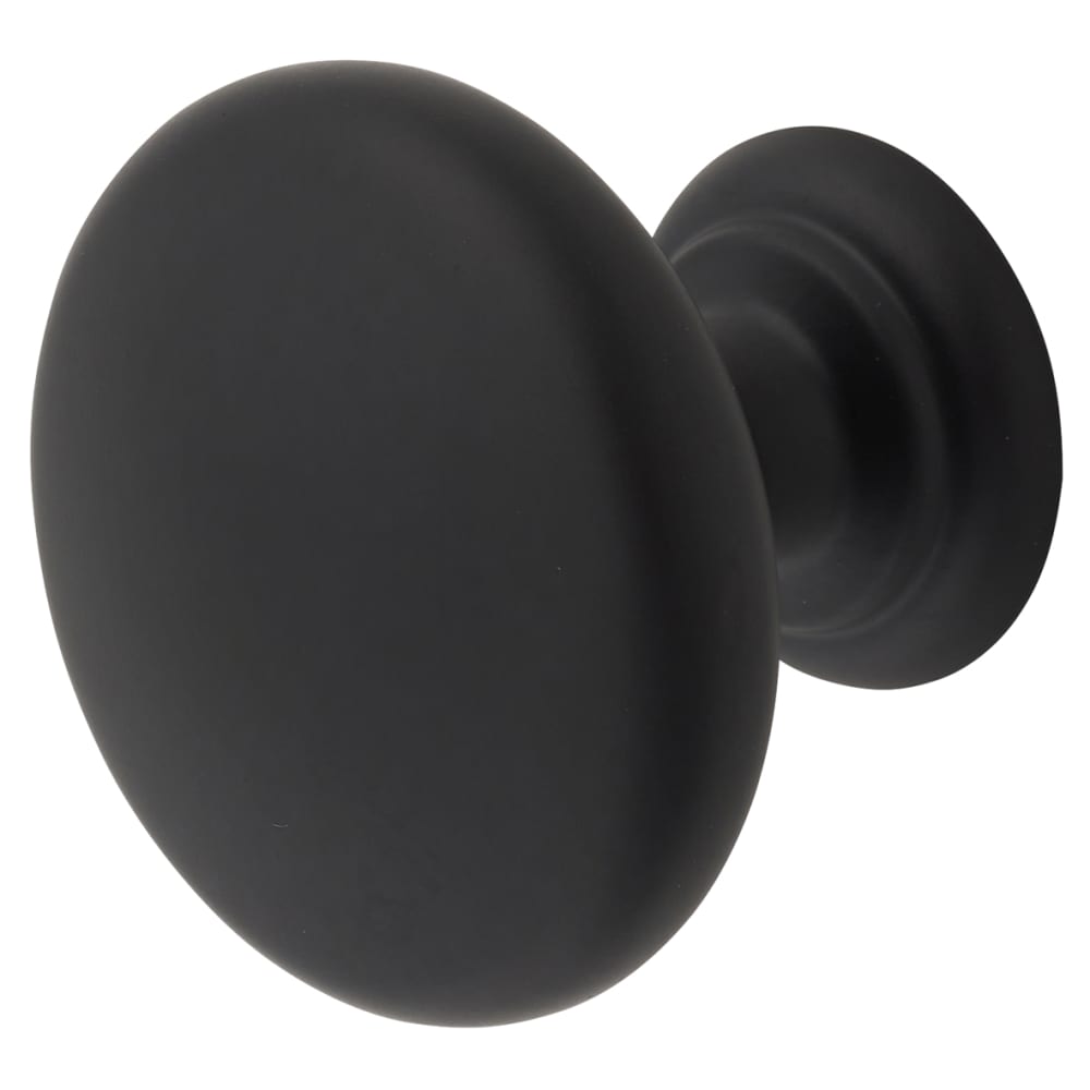 Crofts & Assinder Monmouth Round Cabinet Knob - 38mm Diameter - Matt Black