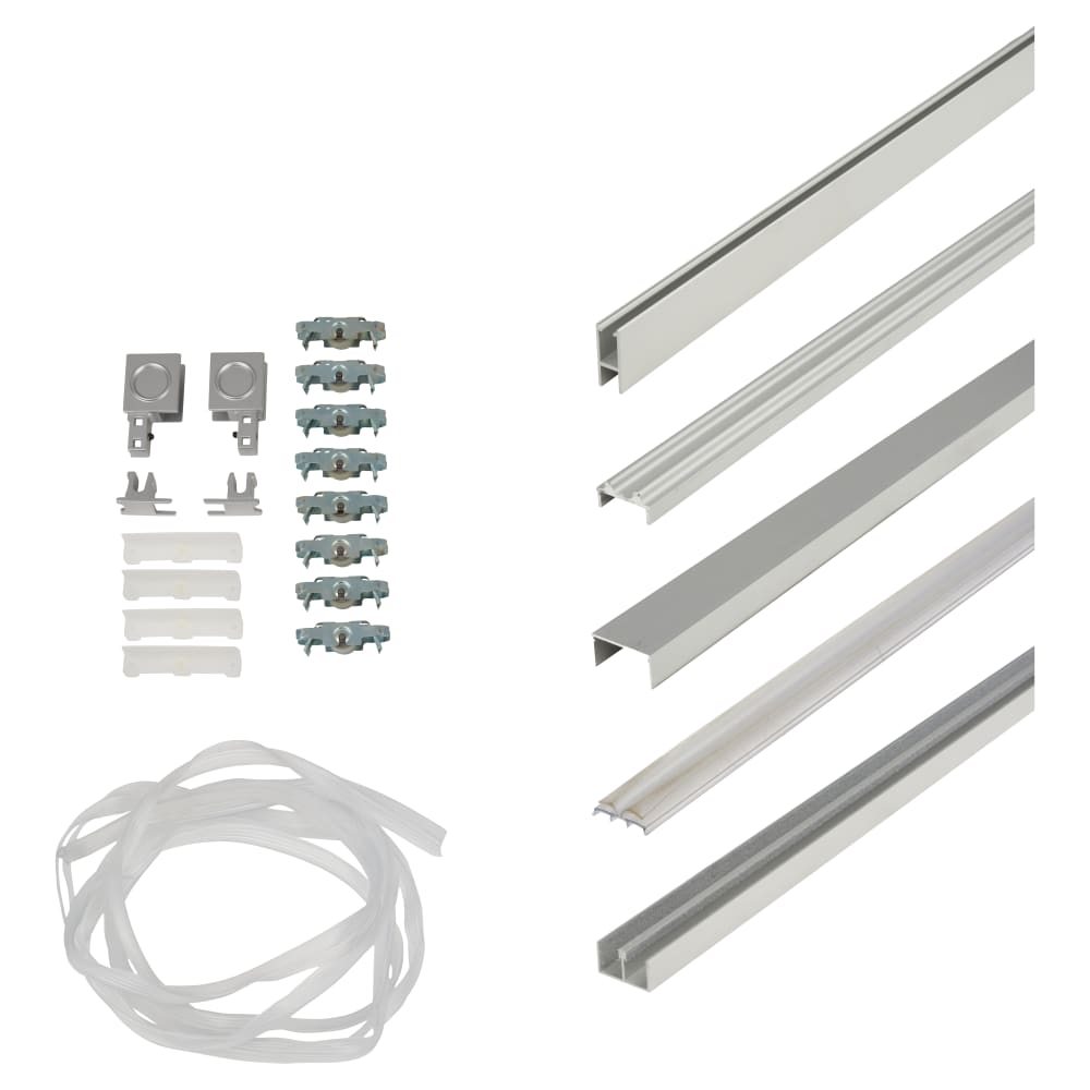 Barrier Supra Deluxe Sliding Glass Door Kit - 2500mm Track - 6-8mm Glass - 50kg Max Door Weight