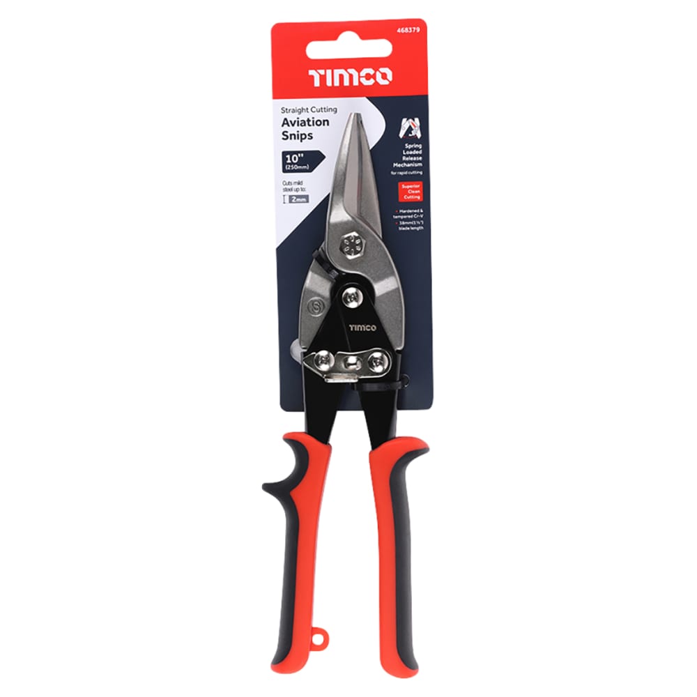 TIMCO 10"/ 250mm Aviation Snips - Straight Cut