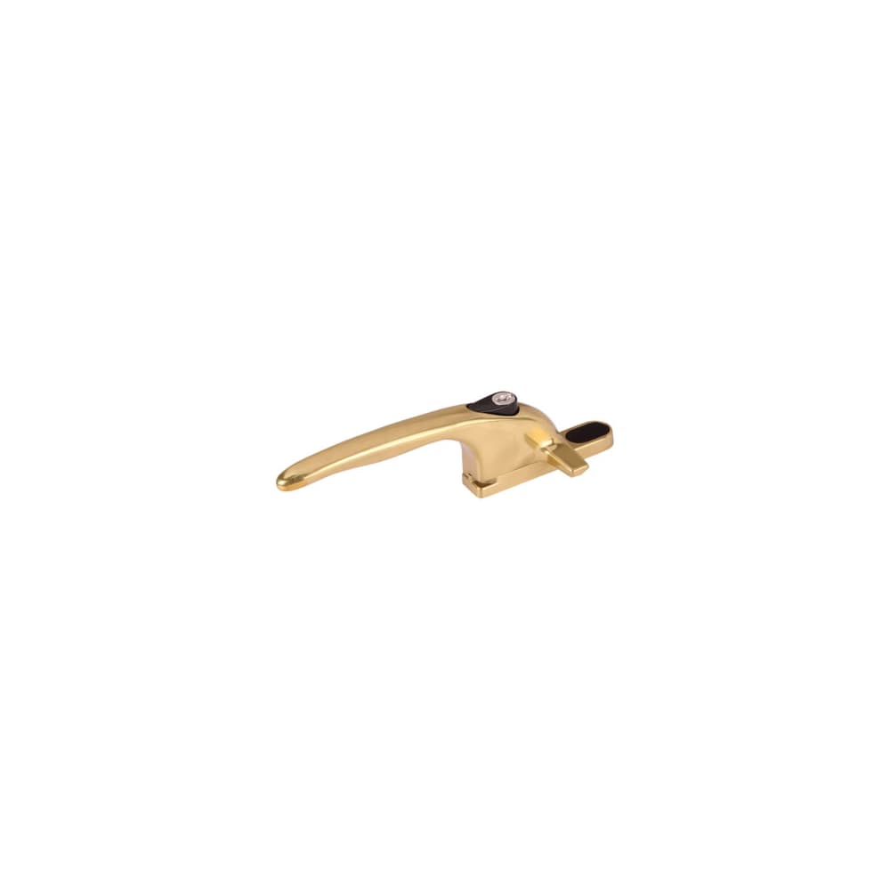 Securistyle Virage Cockspur Locking Window Handle - 9mm Nose Height - Left Hand - Gold