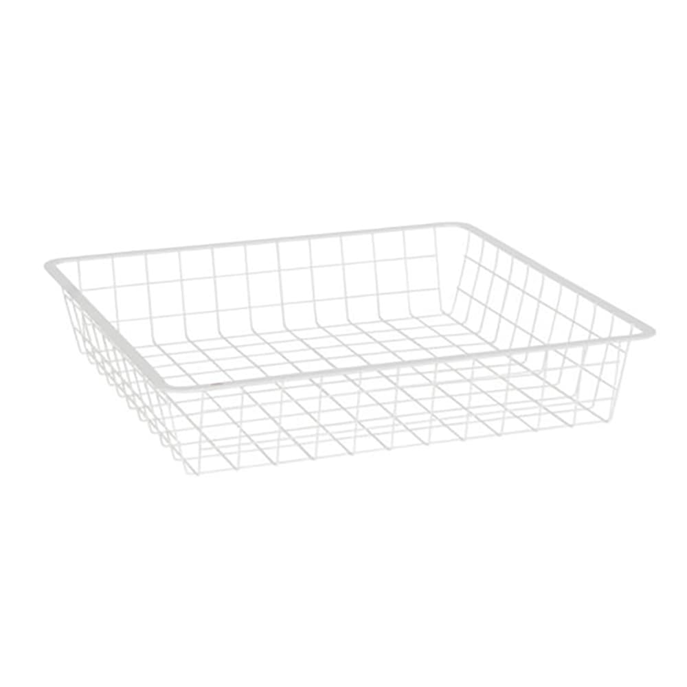 elfa Top Track System - Click In Shallow Wire Basket for Gliding Frame - 427 x 427 x 85mm - White