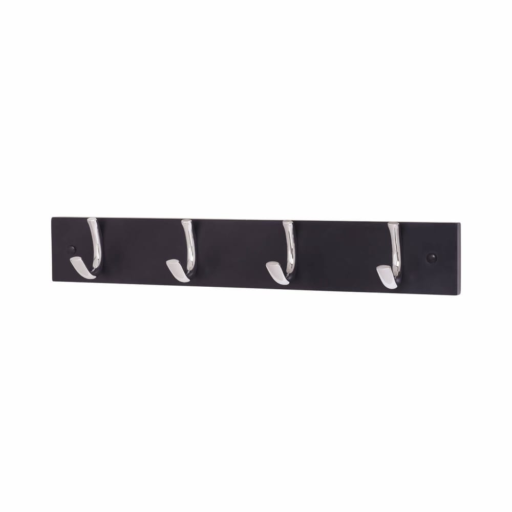 Altro Coat Hook / Robe Hook Rail 4 Hook Black Board with Polished
