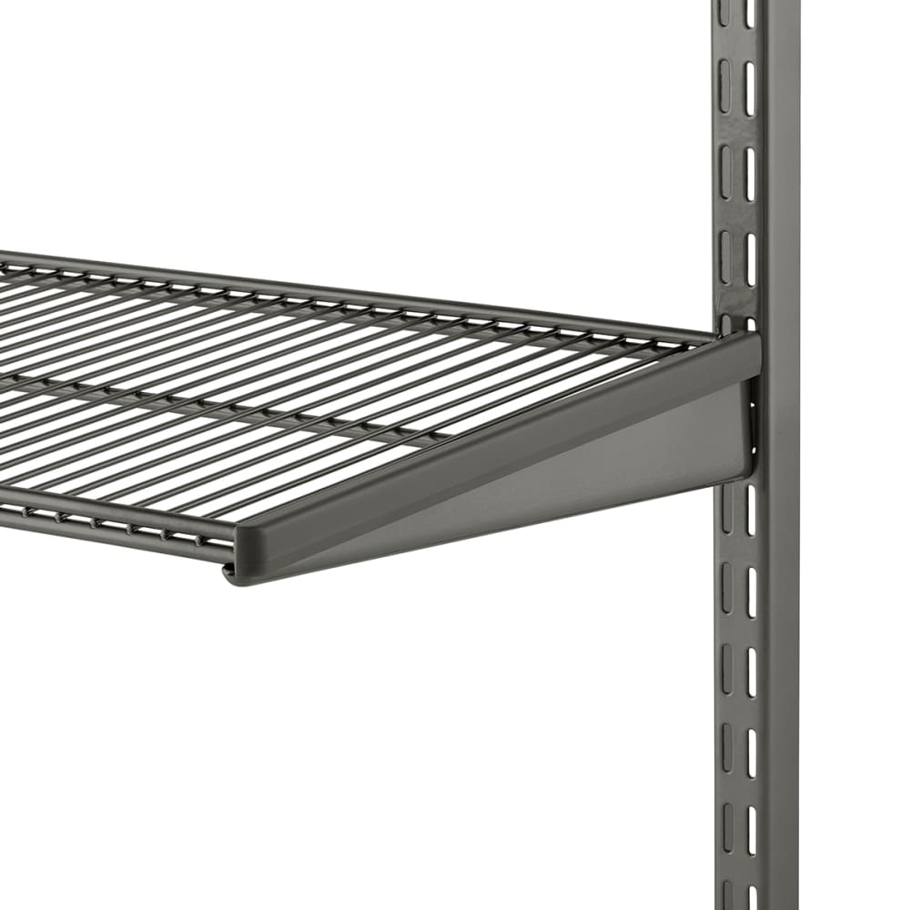 elfa Top Track System - Click In Ventilated Wire Shelf - 607 x 405mm - Graphite