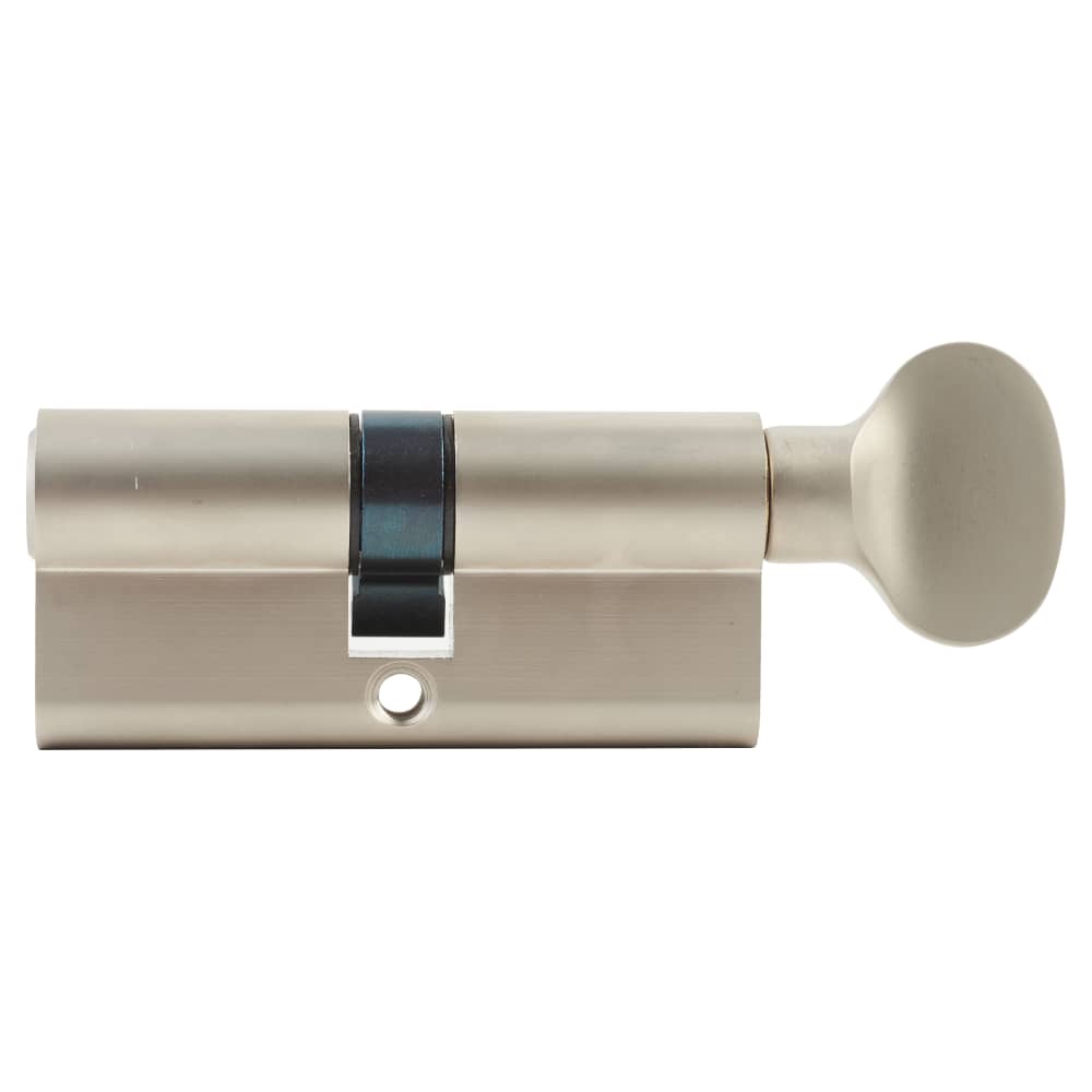 Mul-T-Lock MTL200 6 Pin 80mm Euro Thumbturn Cylinder 40Turn + 40mm - Satin Nickel - Master Keyed C