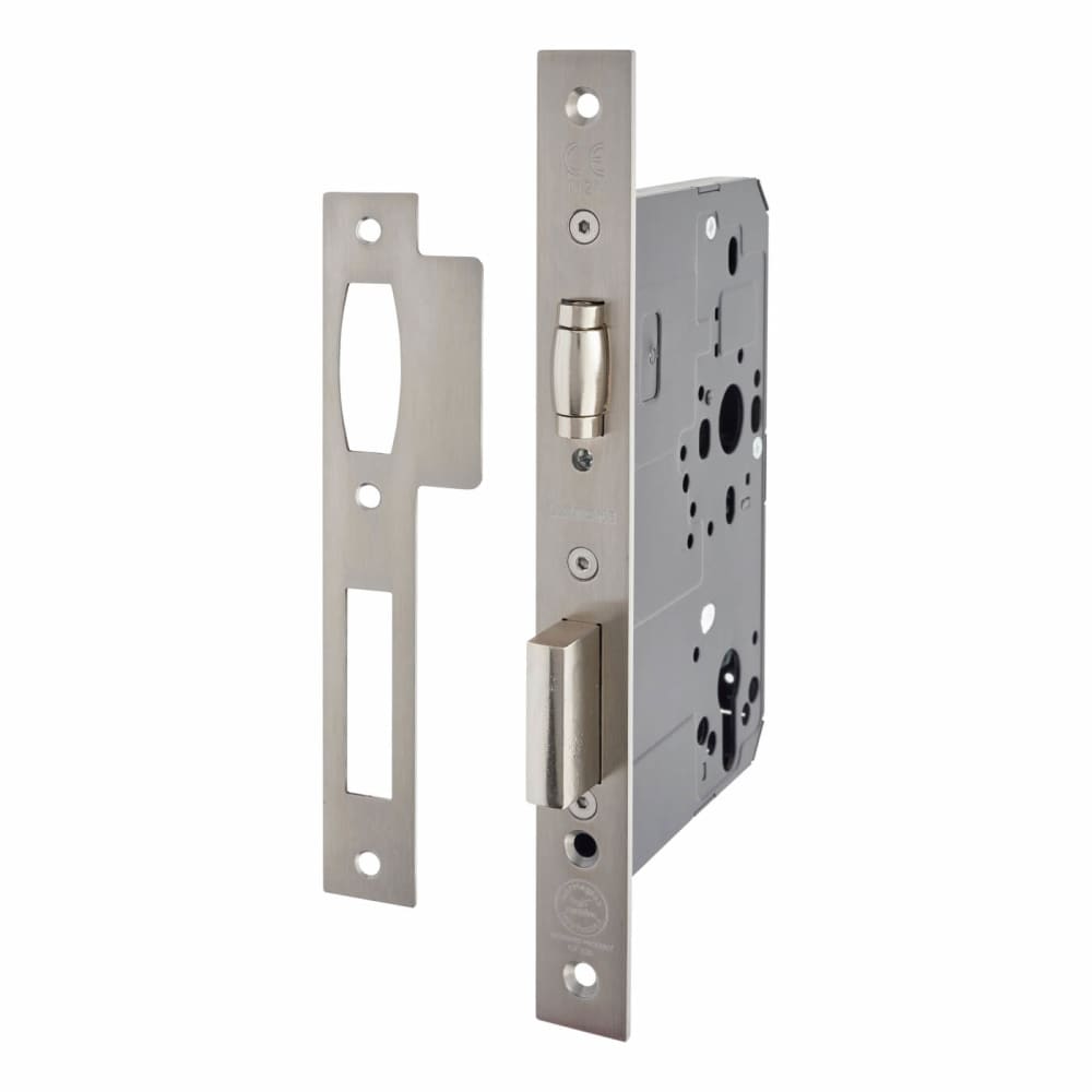 Arrone AR916 Euro Profile Large Backset Rollerbolt - 105mm Case - 80mm Backset - Satin SS