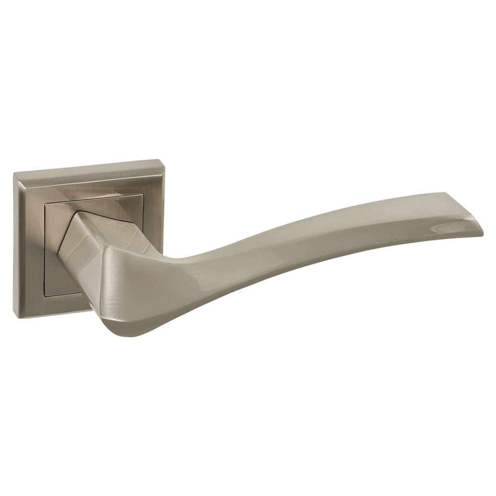 Hampstead Abruzzo Door Handle on Square Rose - Satin Nickel