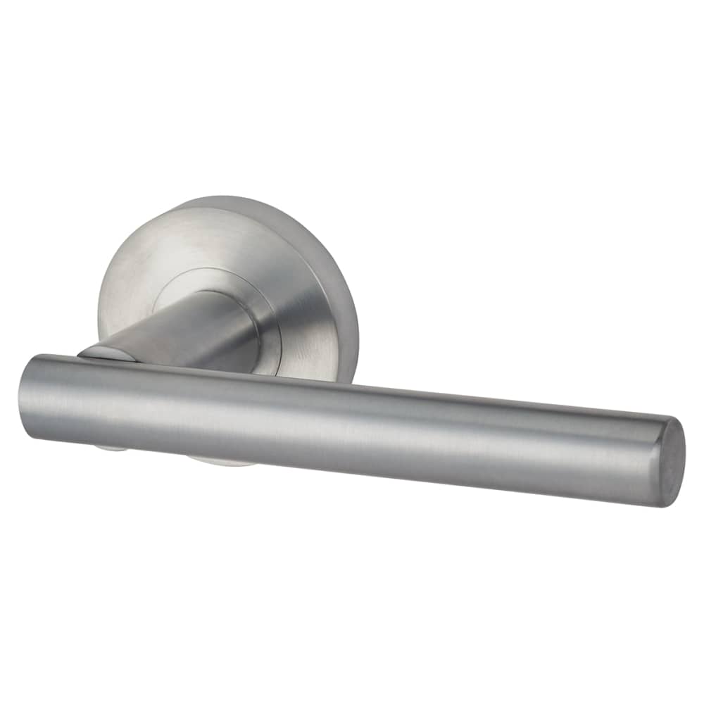 Jigtech Eden Latch Door Handle on Rose Kit - Passage - Satin Chrome