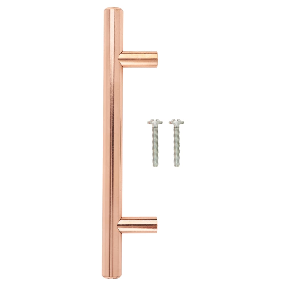 Altro 12mm T-Bar Cabinet Pull Handle - 96mm Centres - Bright Copper
