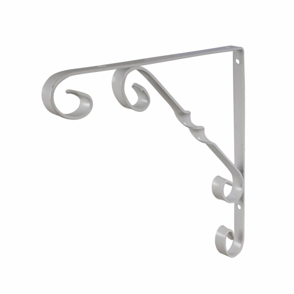 Touchpoint Ornamental Scroll Shelf Bracket - 195 x 195mm - White