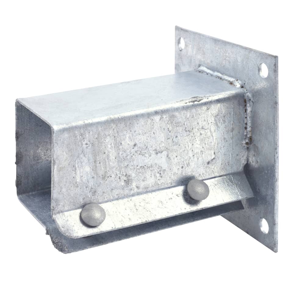 TIMCO Bolt Down Fence Post Shoe - Bolt Secure - 75 x 75mm - Galvanised