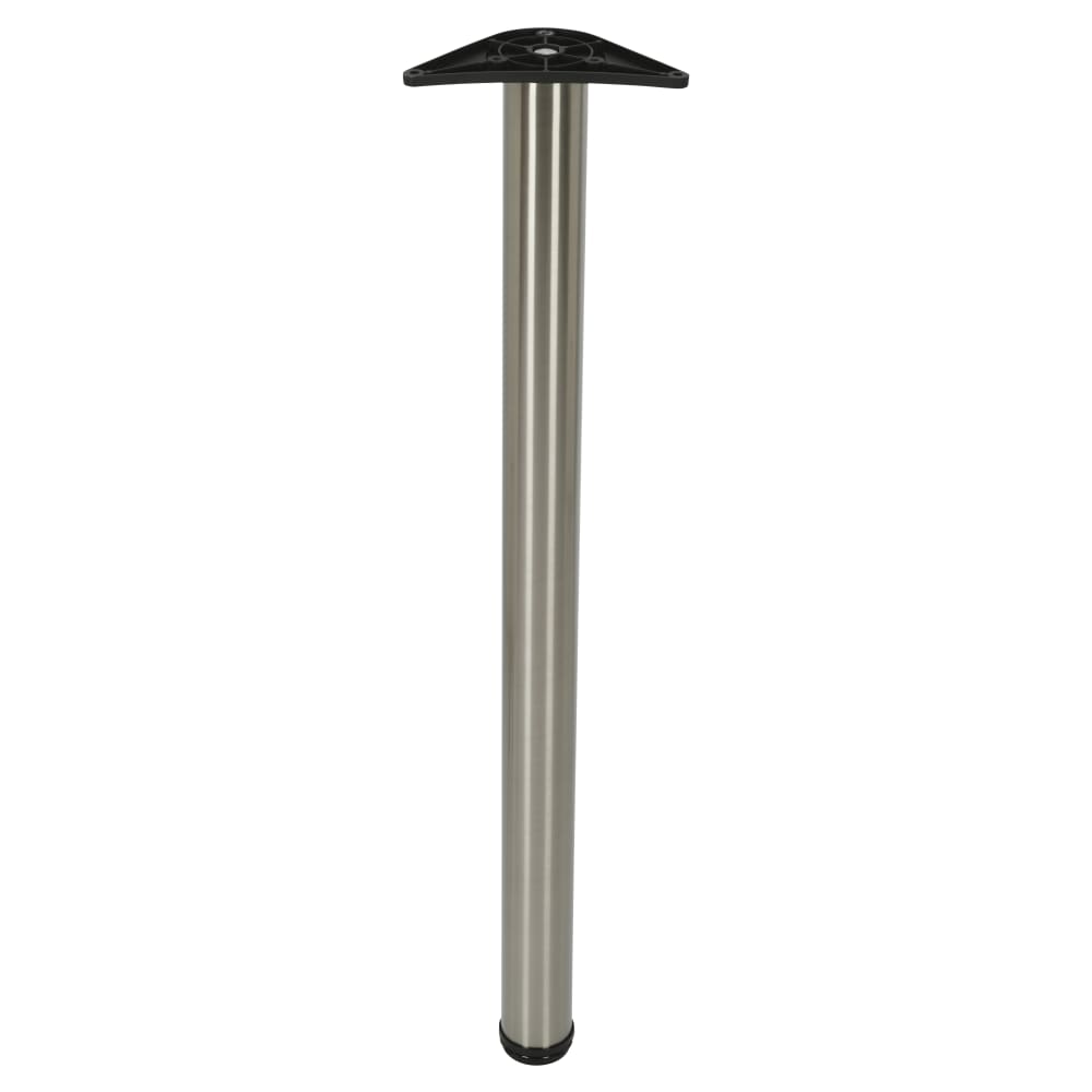 Rothley Round Adjustable Worktop Support Breakfast Bar Table Leg - 60 x 870mm - Brushed Stainless