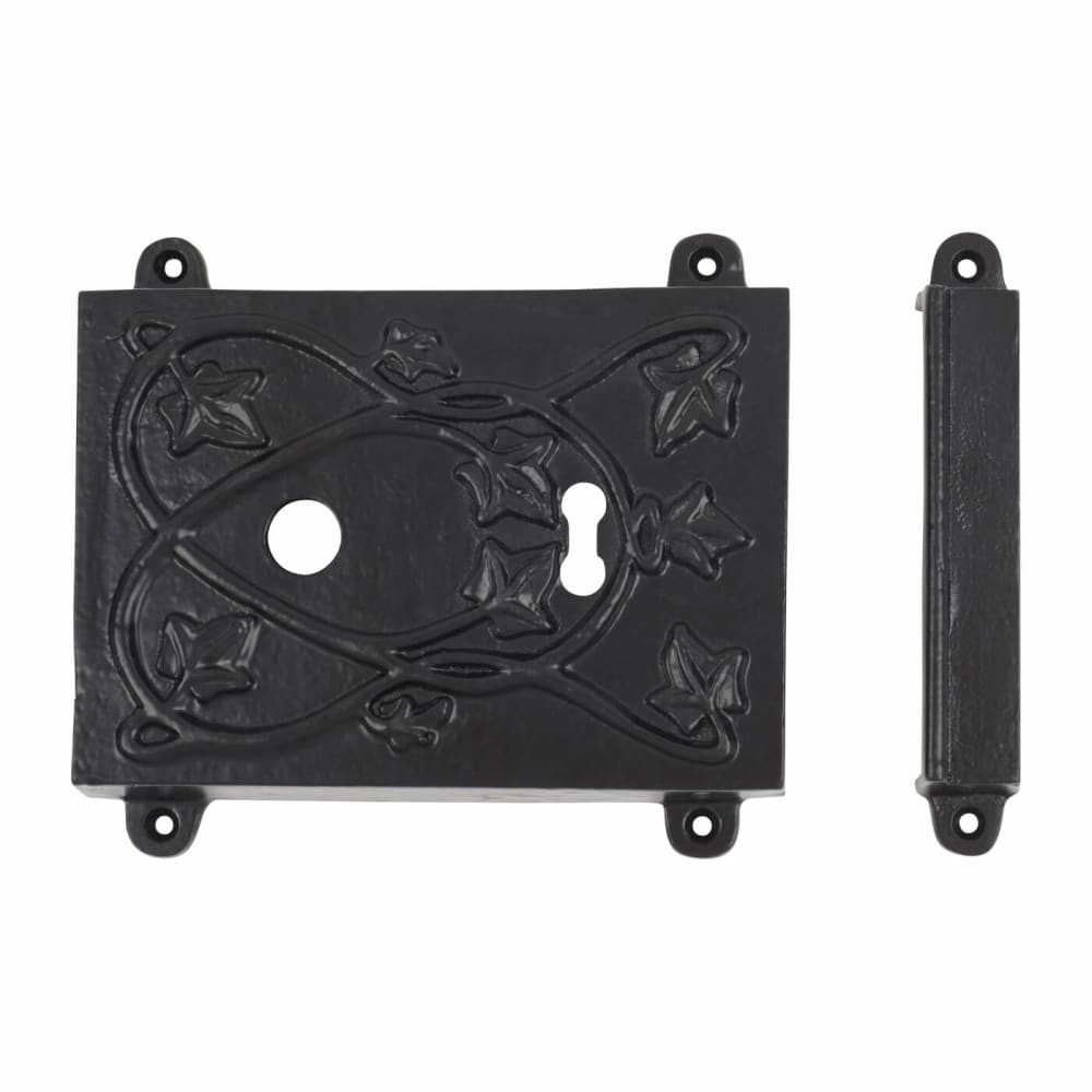 Elan Cast Lock with Keep - 158 x 142mm - Antique Black Iron