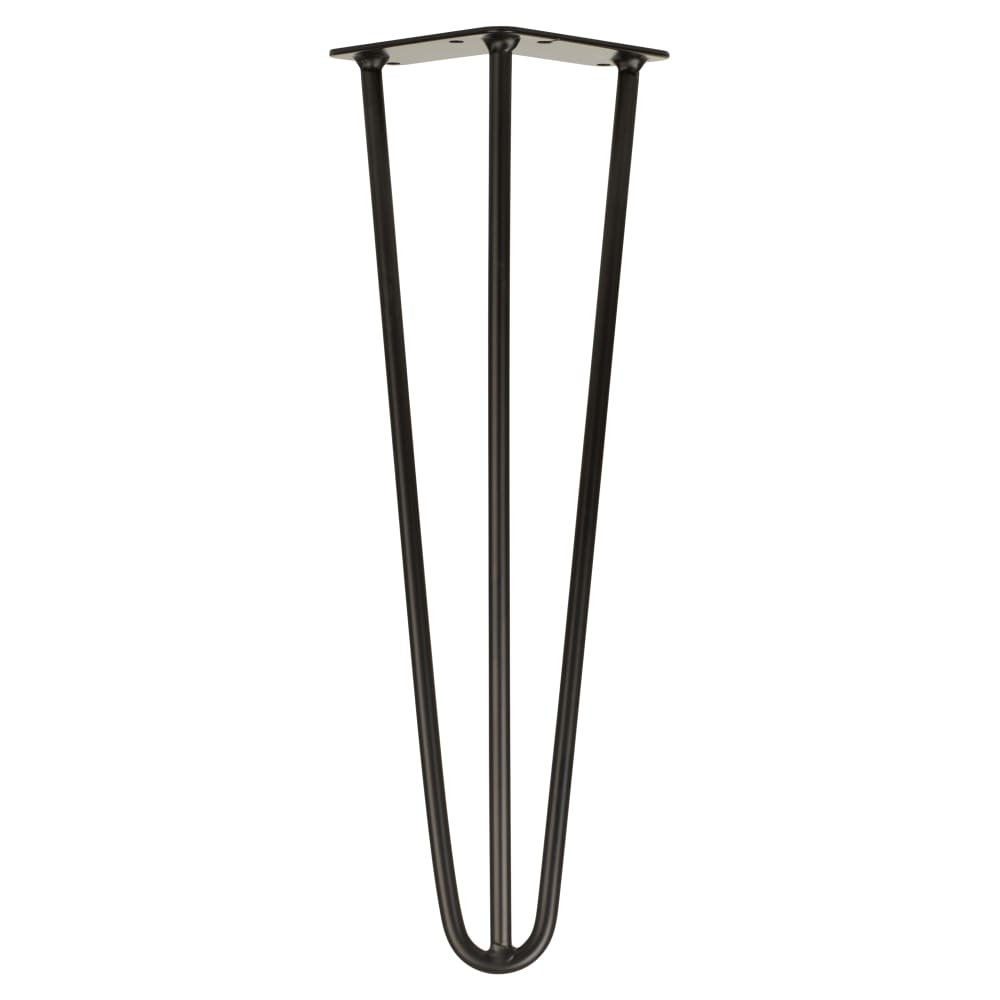 Altro Hairpin Leg - 3 Pin - 400mm Height - Black - Pair
