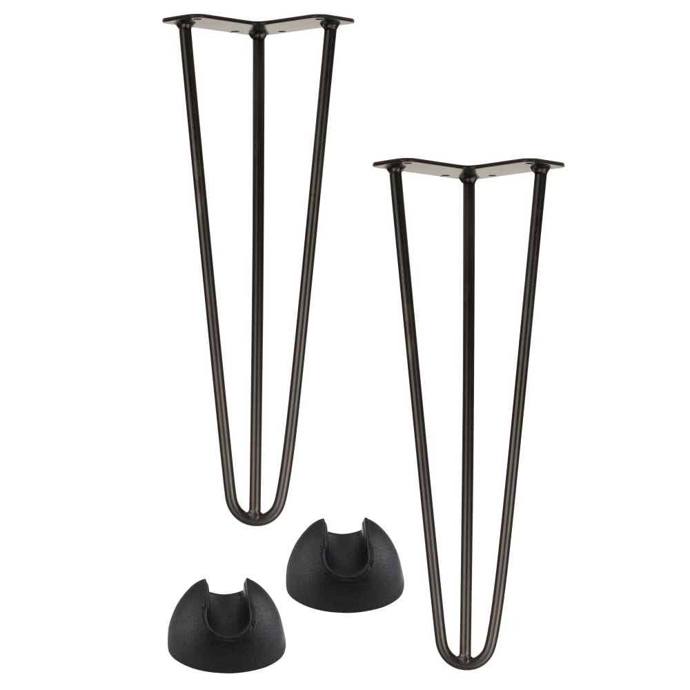 Altro Hairpin Leg - 3 Pin - 400mm Height - Black - Pair