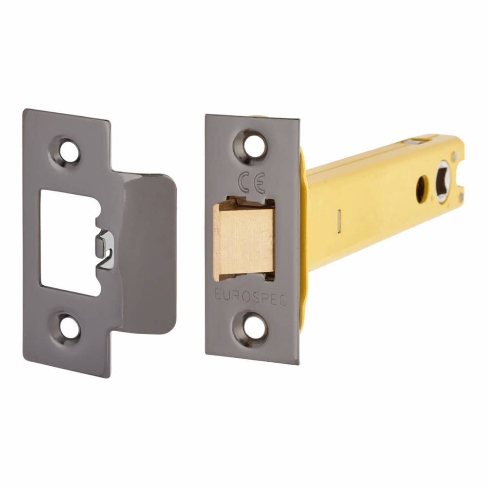 Altro Heavy Duty Tubular Latch - 128mm Case - 107mm Backset - Square - Black Nickel