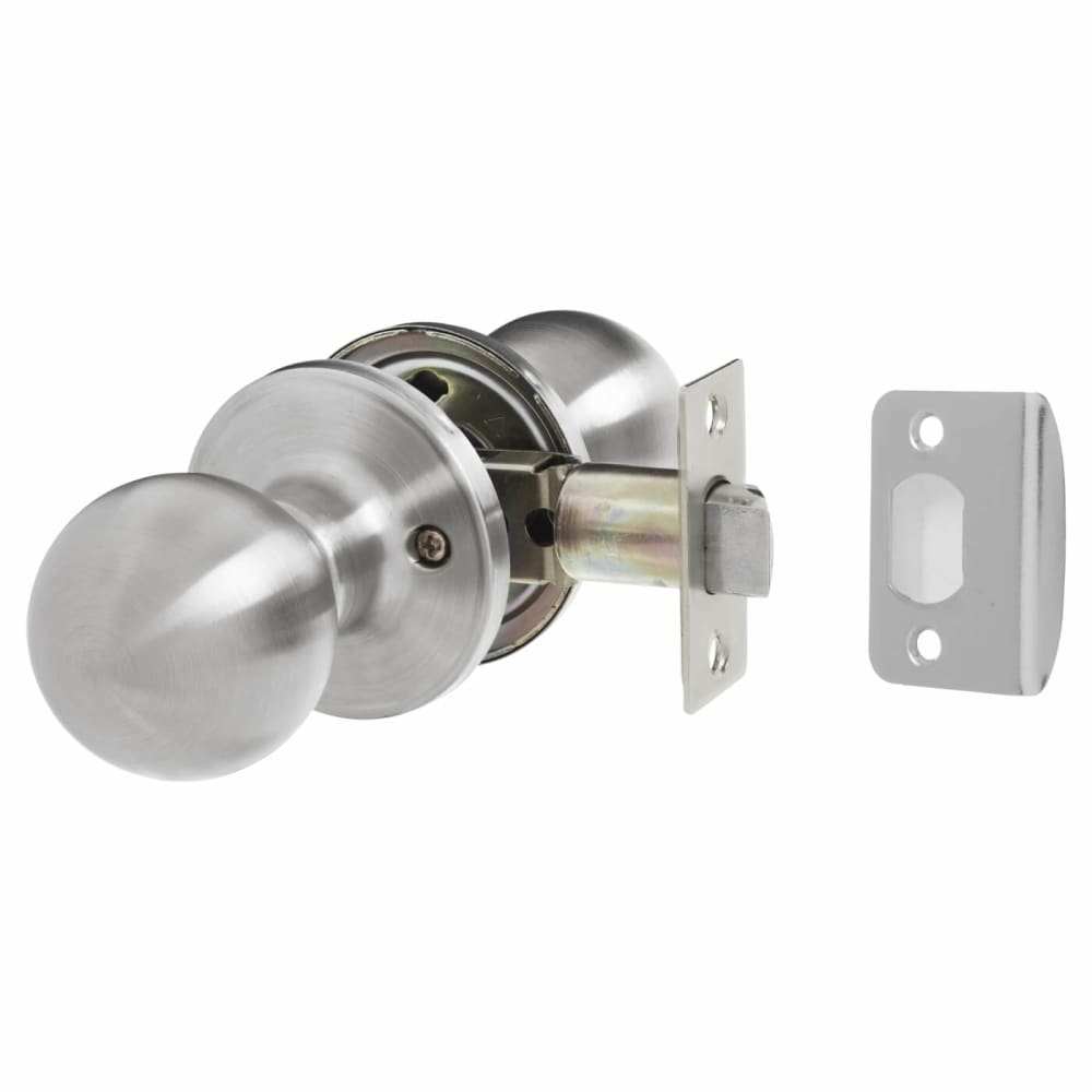 Touchpoint Bala Hotel Mortice Door Knobset - Passage - 65mm Rose Diameter - Satin Stainless Steel
