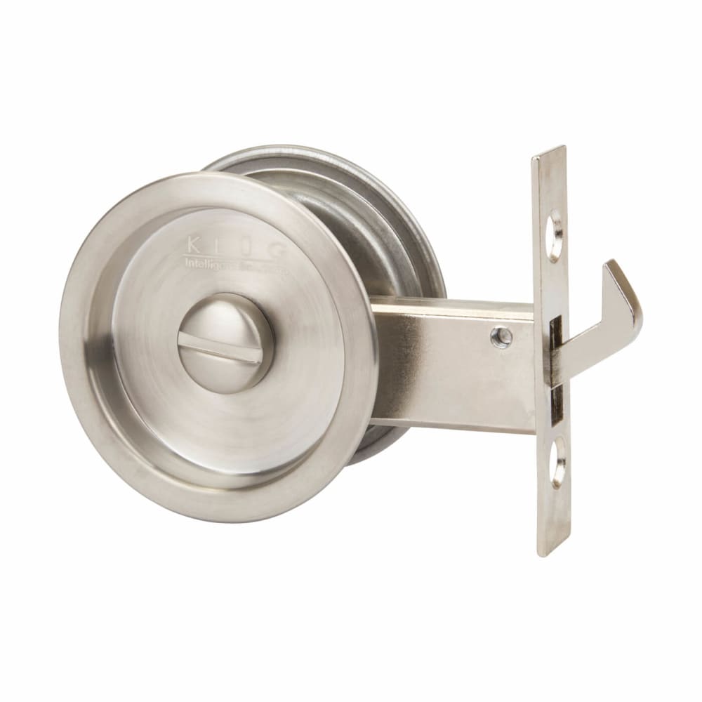 Klug Round Flush Privacy Set with Bolt - Stainless Steel Grade 304 - Satin Stainless Steel