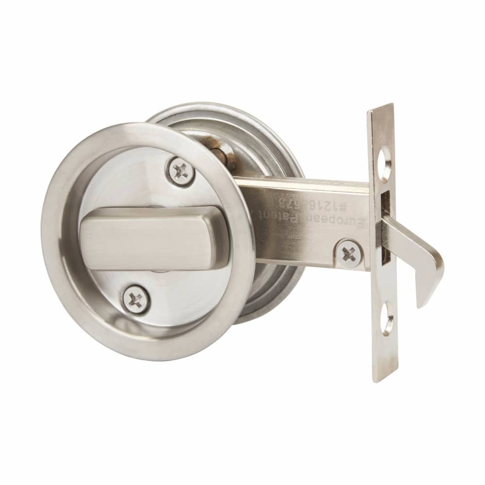 Klug Round Flush Privacy Set with Bolt - Stainless Steel Grade 304 - Satin Stainless Steel