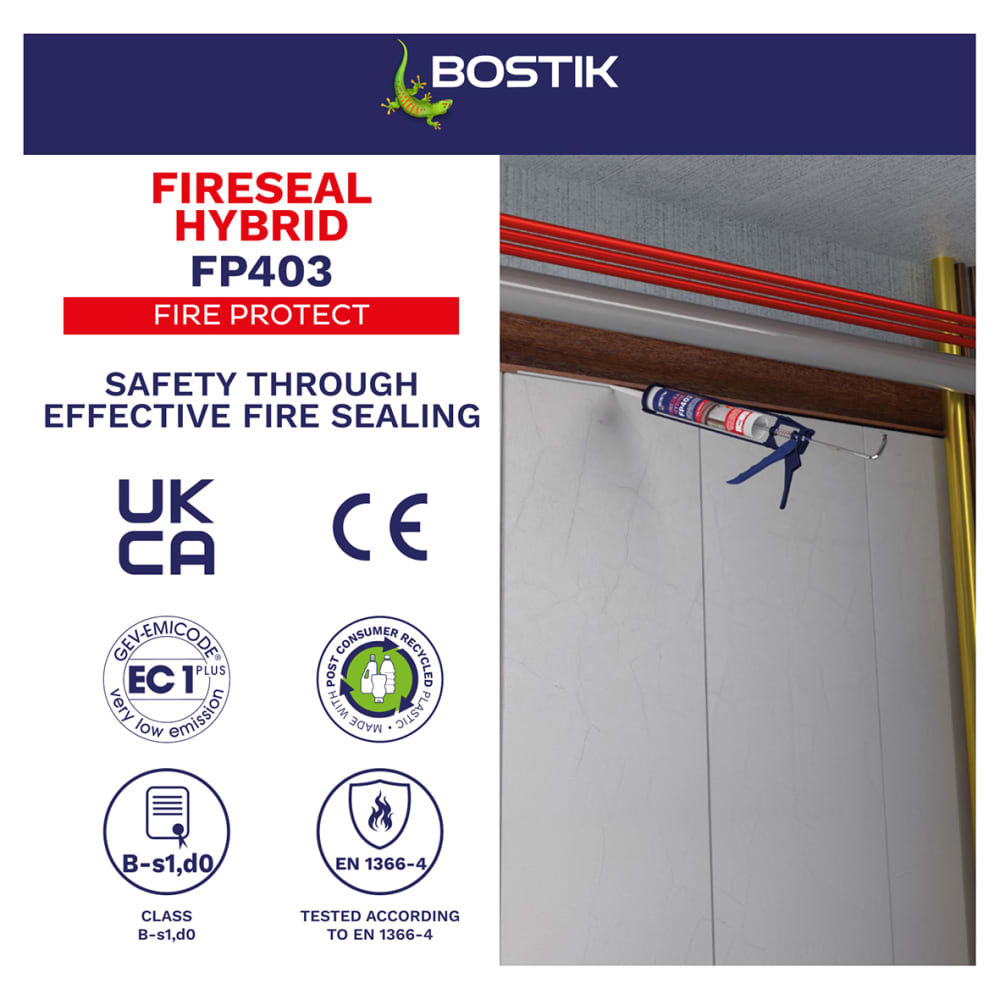 Bostik FP403 Fireseal Hybrid Sealant - 290ml - Grey
