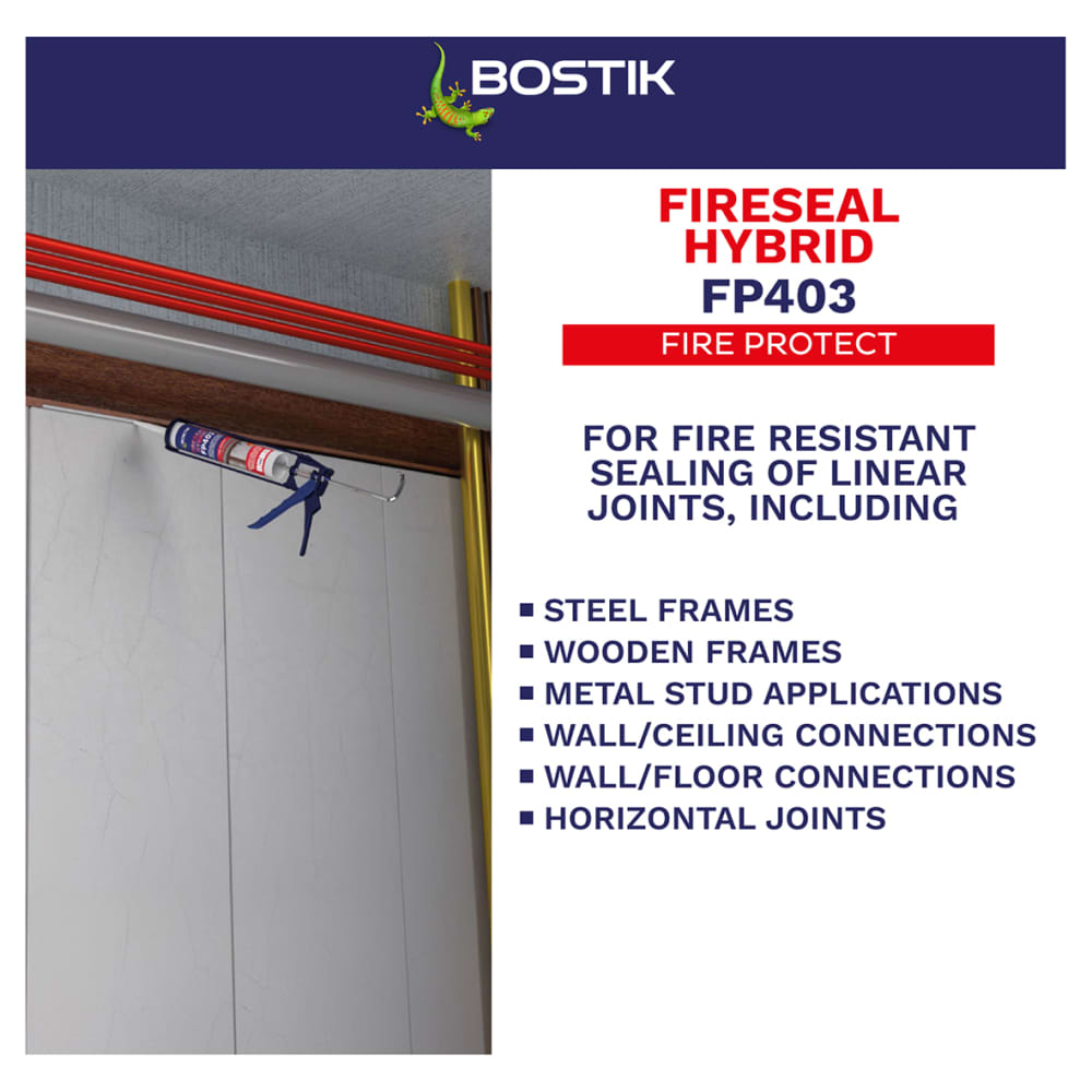 Bostik FP403 Fireseal Hybrid Sealant - 290ml - Grey