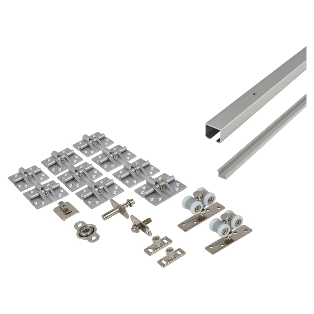 Klug Bi-Folding Sliding Door Gear Kit - 3000mm Track - 4 Door 1 Way - 40kg Max Door Weight 