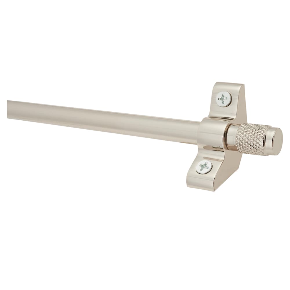 Altro Stair Rod with Knurled Finials - 900mm Length - Polished Nickel