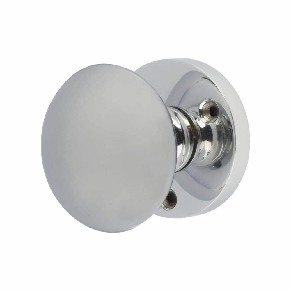 Altro Solid Brass Round Mortice Door Knob - 58mm Rose Diameter - Polished Chrome