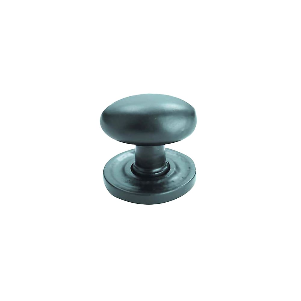 Olde Forge Oval Cabinet Knob - 37 x 35mm - Antique Black Iron