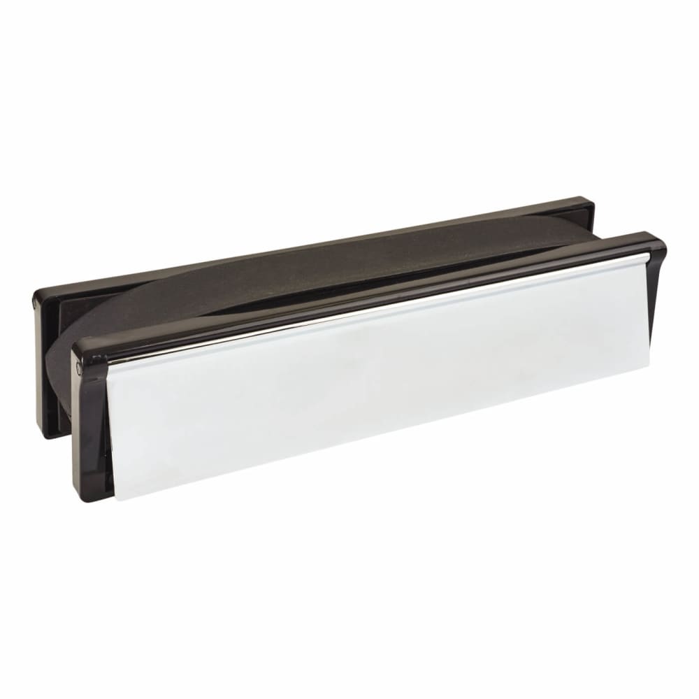 Norsound Intumescent Economy Letter Plate - Fire Rated - 304 x 70mm - Polished Chrome Cover