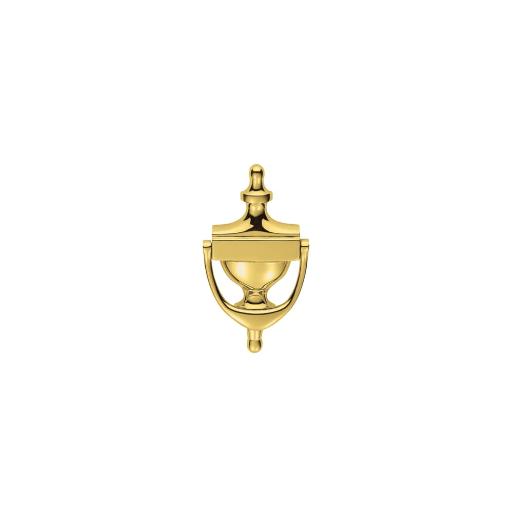 Altro Victorian Plain Edge Urn Door Knocker - 165 x 75mm - Polished Brass
