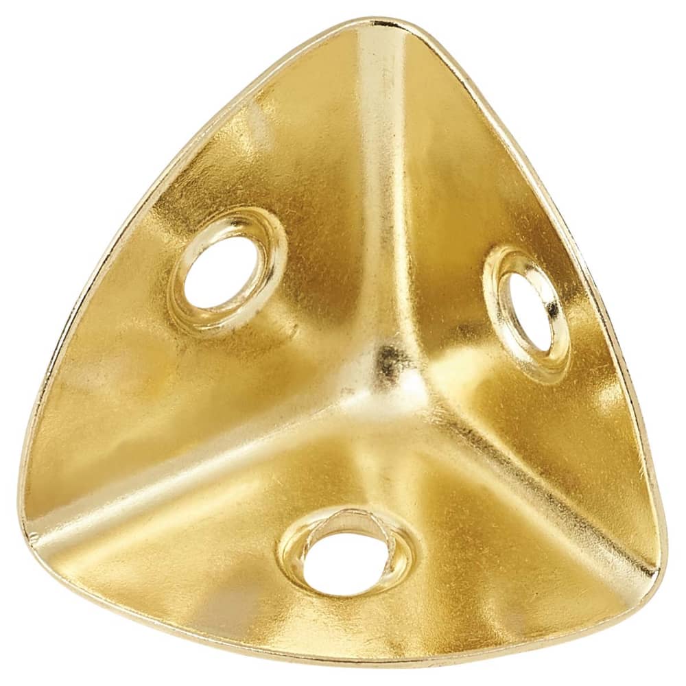 Polished Brass Flat Corner Brace 1½ - prokraft