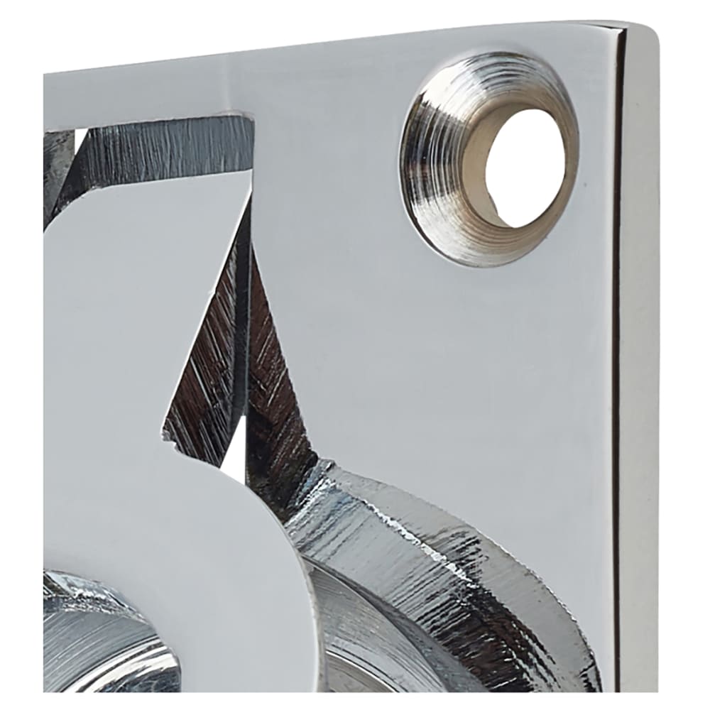 Altro Rectangular Flush Ring Cabinet Pull Handle - 50 x 38mm - Polished Chrome