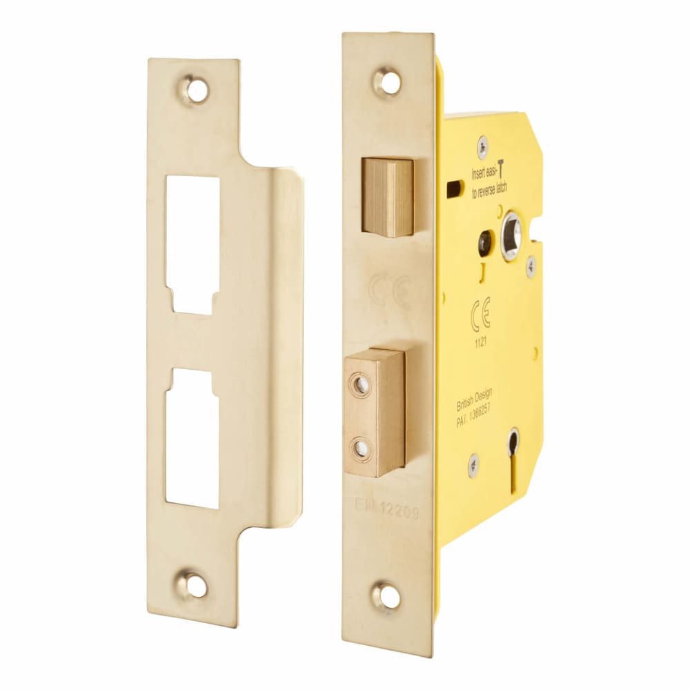 Touchpoint Georgian 3 Lever Sashlock Door Handle Kit - Polished Brass