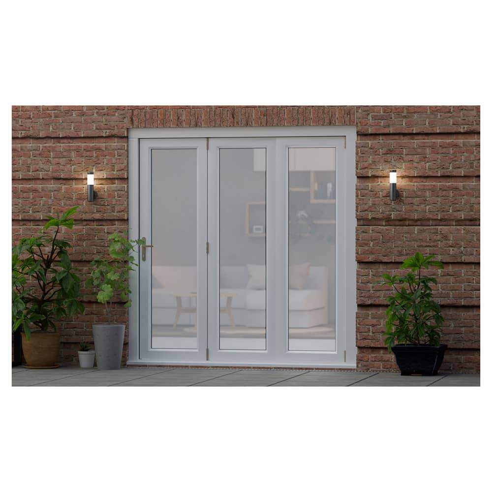 Brio Weatherfold 100 Outward Opening Patio Bi-Folding Door Kit - 2 Door - Polished Stainless Steel