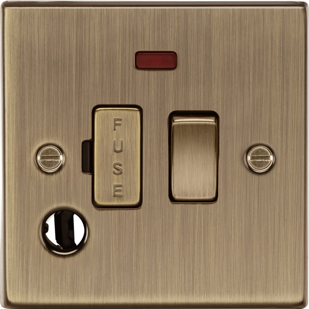 Despatch Spur Knightsbridge 13A 1 Gang Switched Fused Spur with Neon & Flex Outlet ...