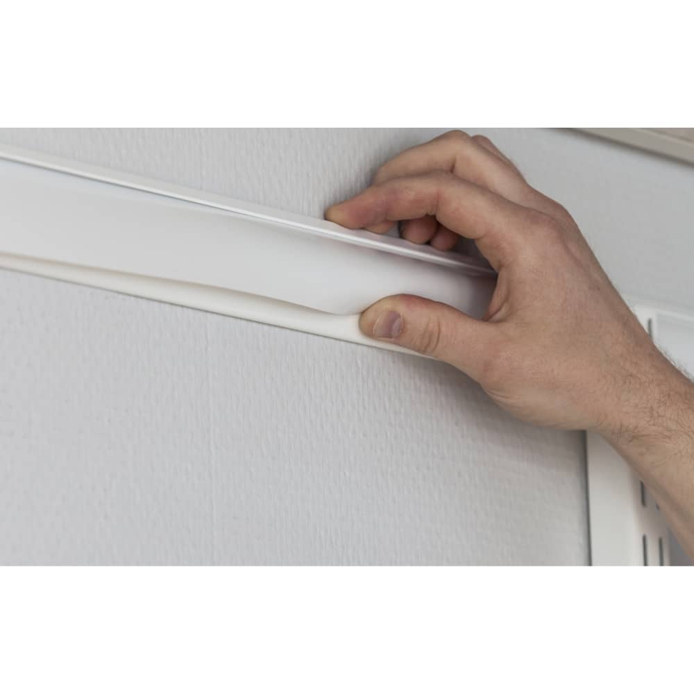 elfa Top Track Cover 425mm (Pack of 2) Platinum IronmongeryDirect