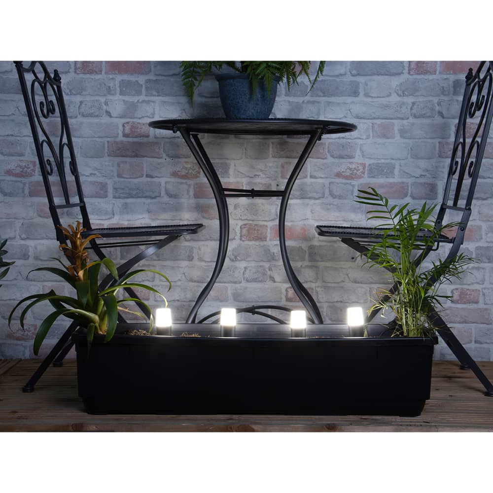 Forum Zink Lapin 3W LED Pathway Garden Light Kit - IP65 - 4000K Cool White - Black - Pack of 4