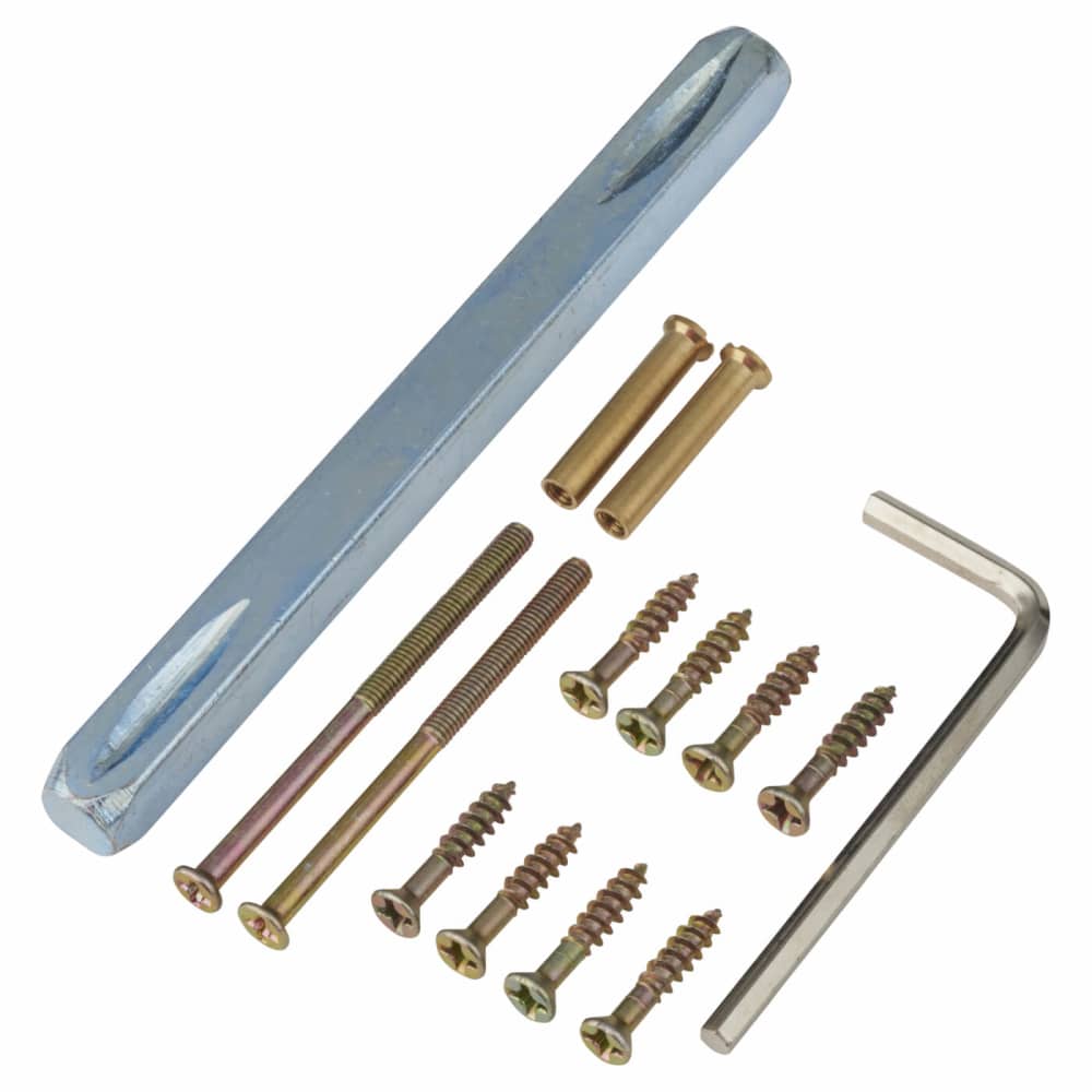 M Marcus Mercury Door Handle on Rose - Satin/Polished Chrome