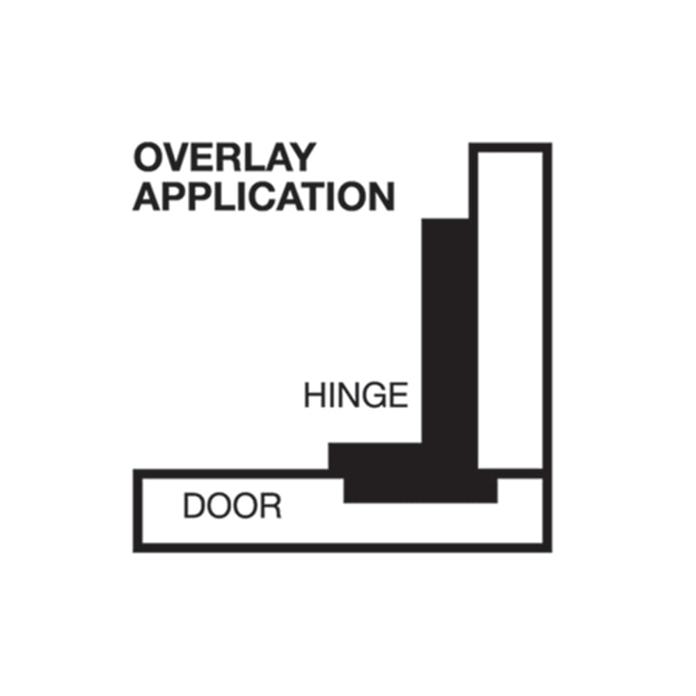 Klug Clip-On Cabinet Hinge - 105° - Overlay - Zinc Plated - Pair