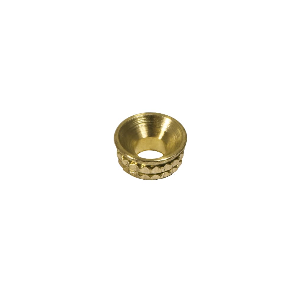 TIMCO Knurled Inset Screw Cup - Polished Brass - Pack of 8