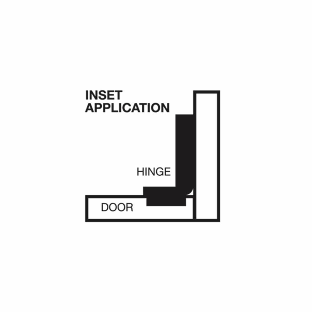 Klug Clip-On Cabinet Hinge - 165° - Soft Close - Inset - Chrome Plated