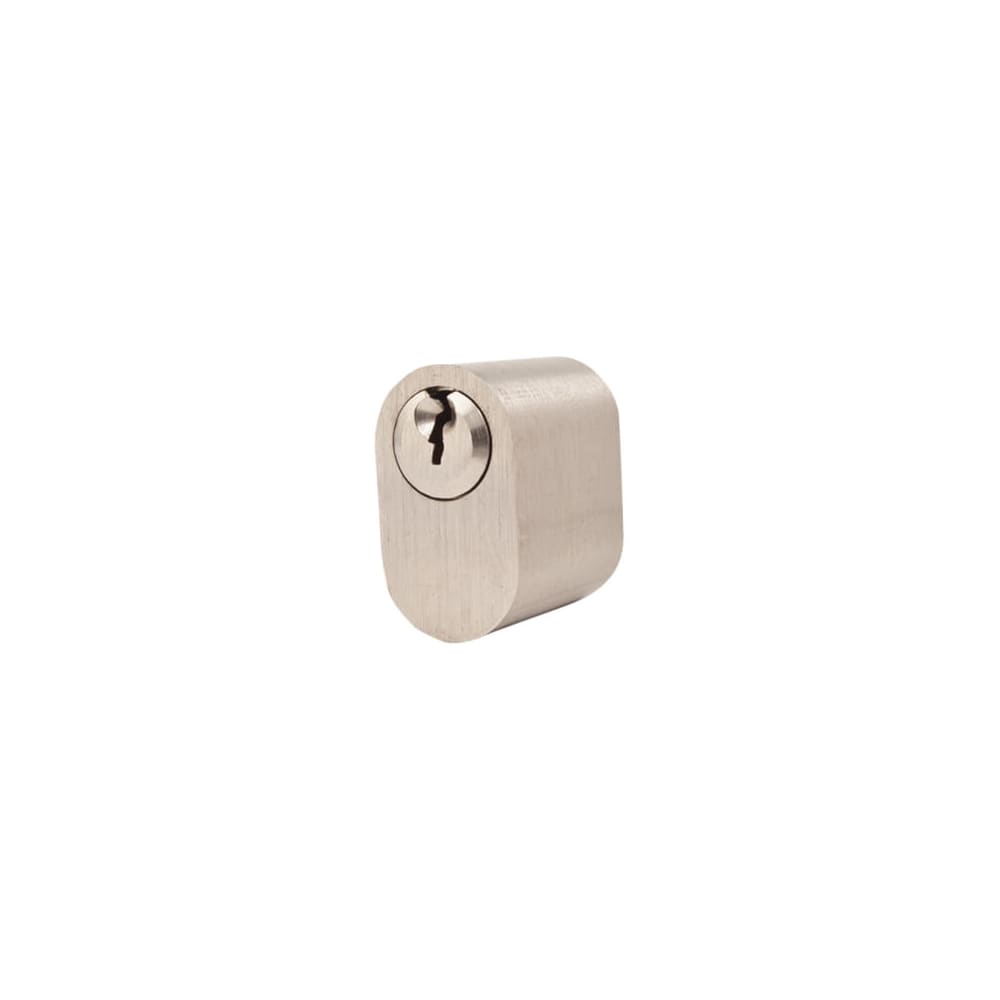 Securefast 6 Pin Scandinavian Oval Cylinder - External - Anti-Drill - Polished Nickel